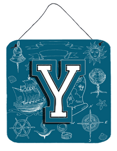 Sea Doodles Initial Alphabet Wall or Door Hanging Prints - 615872986859