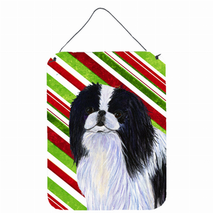 Candy Cane Holiday Christmas Design with Dog Wall or Door Hanging Prints - 615872622672