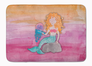 Mermaid Watercolor Machine Washable Memory Foam Mat - 638508851147