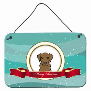 Merry Christmas Design with Dog Art Wall or Door Hanging Prints - 638508099624