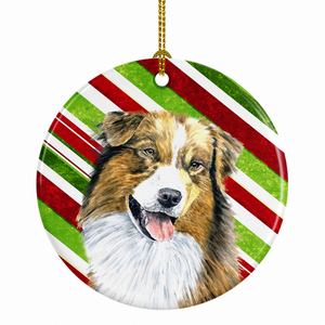Holiday Dog on Ceramic Ornament - 615872599387