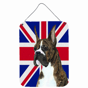 Dog Art with English Union Jack British Flag Wall or Door Hanging Prints - 615872833771