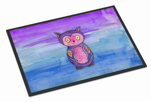 Owl Art Watercolor Indoor or Outdoor Mat - 638508847751