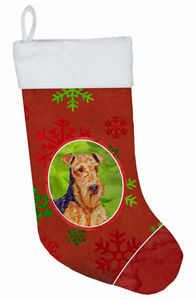 Dog and Christmas Snowflakes Christmas Stocking - 705332017275