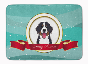 Merry Christmas Dog Art Machine Washable Memory Foam Mat - 638508633217