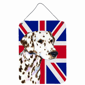 Dog Art with English Union Jack British Flag Wall or Door Hanging Prints - 615872833382