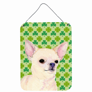 St. Patrick's Day Shamrock Portrait Design with Dog Wall or Door Hanging Prints - 615872619290