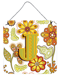 Monogram Letter Floral Wall or Door Hanging Prints - 615872983858