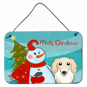 Snowman with Dog Art Wall or Door Hanging Prints - 638508132277