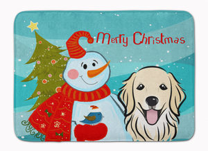 Snowman Dog Art Washable Memory Foam Mat - 638508635372