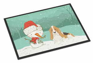 Dog and Snowman Christmas Indoor or Outdoor Mat - 652259278923