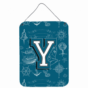 Sea Doodles Initial Alphabet Wall or Door Hanging Prints - 638508030450