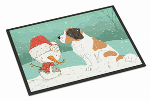 Dog and Snowman Christmas Indoor or Outdoor Mat - 652259278916