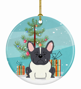 Christmas Tree and Dog on Ceramic Ornament - 652259327959