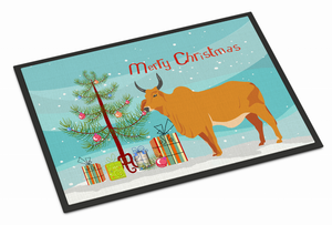 Cow Art Christmas Indoor or Outdoor Mat - 652259117024
