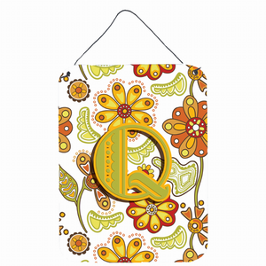 Monogram Letter Floral Wall or Door Hanging Prints - 638508028037