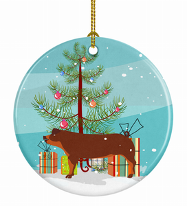 Pig Christmas Ceramic Ornament - 652259330539