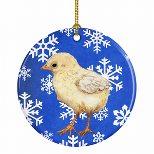 Animal on Christmas Snowflakes Ceramic Ornament - 615872852963