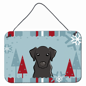 Winter Holiday Design with Dog Art Wall or Door Hanging Prints - 638508112040