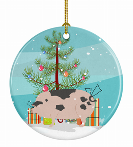 Pig Christmas Ceramic Ornament - 652259330515