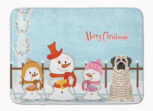 Merry Christmas Carolers Dog Art Machine Washable Memory Foam Mat - 638508637499