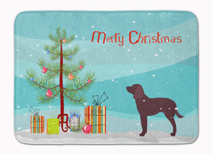 Merry Christmas Tree Dog Art Machine Washable Memory Foam Mat - 638508641809