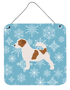 Winter Snowflake Design with Dog Art Wall or Door Hanging Prints - 638508519900