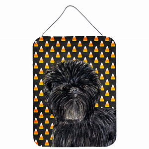 Candy Corn Halloween Design with Dog Wall or Door Hanging Prints - 615872616152