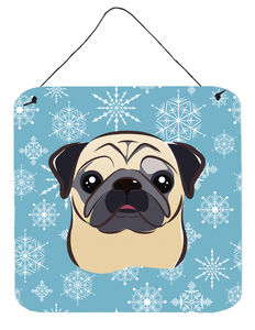 Snowflake Design with Dog Art Wall or Door Hanging Prints - 638508109828