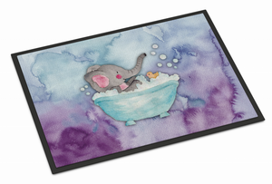 Animal Bathing Watercolor Art Indoor or Outdoor Mat - 638508836540