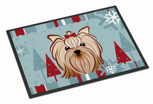 Winter Holiday Dog Art Indoor or Outdoor Mat - 638508112972
