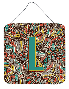 Retro Tribal Alphabet Initial Wall or Door Hanging Prints - 615872986460
