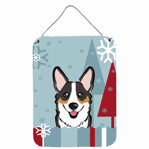 Winter Holiday Design with Dog Art Wall or Door Hanging Prints - 638508123404