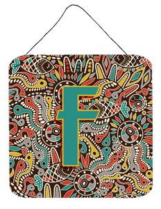 Retro Tribal Alphabet Initial Wall or Door Hanging Prints - 615872986408