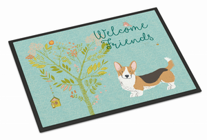 Welcome Friends Dog Art Indoor or Outdoor Mat - 638508894557