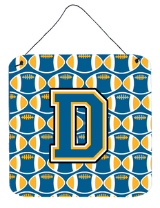 Monogram Letter Football Wall or Door Hanging Prints - 638508303356