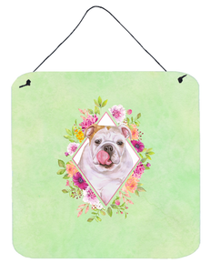 Flowers Design with Dog Wall or Door Hanging Prints - 194030073018