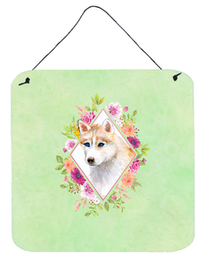 Flowers Design with Dog Wall or Door Hanging Prints - 194030073094
