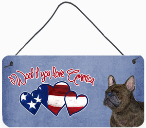 Woof if you love America Dog Art Wall or Door Hanging Prints - 615872937578