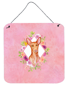 Flowers Design with Dog Wall or Door Hanging Prints - 194030071694