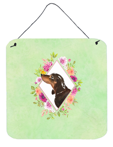 Flowers Design with Dog Wall or Door Hanging Prints - 194030074237