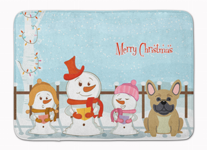 Merry Christmas Carolers Dog Art Machine Washable Memory Foam Mat - 638508637437
