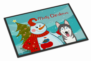 Snowman Dog Art Indoor or Outdoor Mat - 638508134813