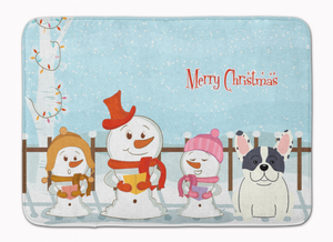 Merry Christmas Carolers Dog Art Machine Washable Memory Foam Mat - 638508637444