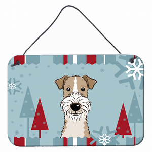 Winter Holiday Design with Dog Art Wall or Door Hanging Prints - 638508112163