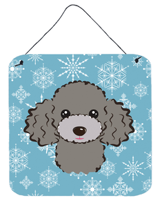 Snowflake Design with Dog Art Wall or Door Hanging Prints - 638508109798