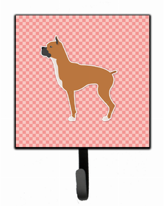 Checkerboard With Dog Art Leash or Key Holder - 638508531360