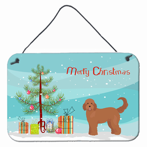 Christmas Tree Design with Dog Wall or Door Hanging Prints - 194030022627