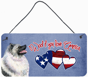 Woof if you love America Dog Art Wall or Door Hanging Prints - 615872937264