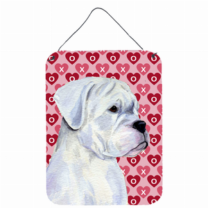 Hearts Love and Valentine's Day Design with Dog Wall or Door Hanging Prints - 615872619610
